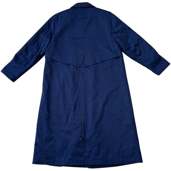 Lope (Sweden) Vintage Coated Plain Weave Fleece Lined Padded Trench Coat : L - Picture 4 of 9